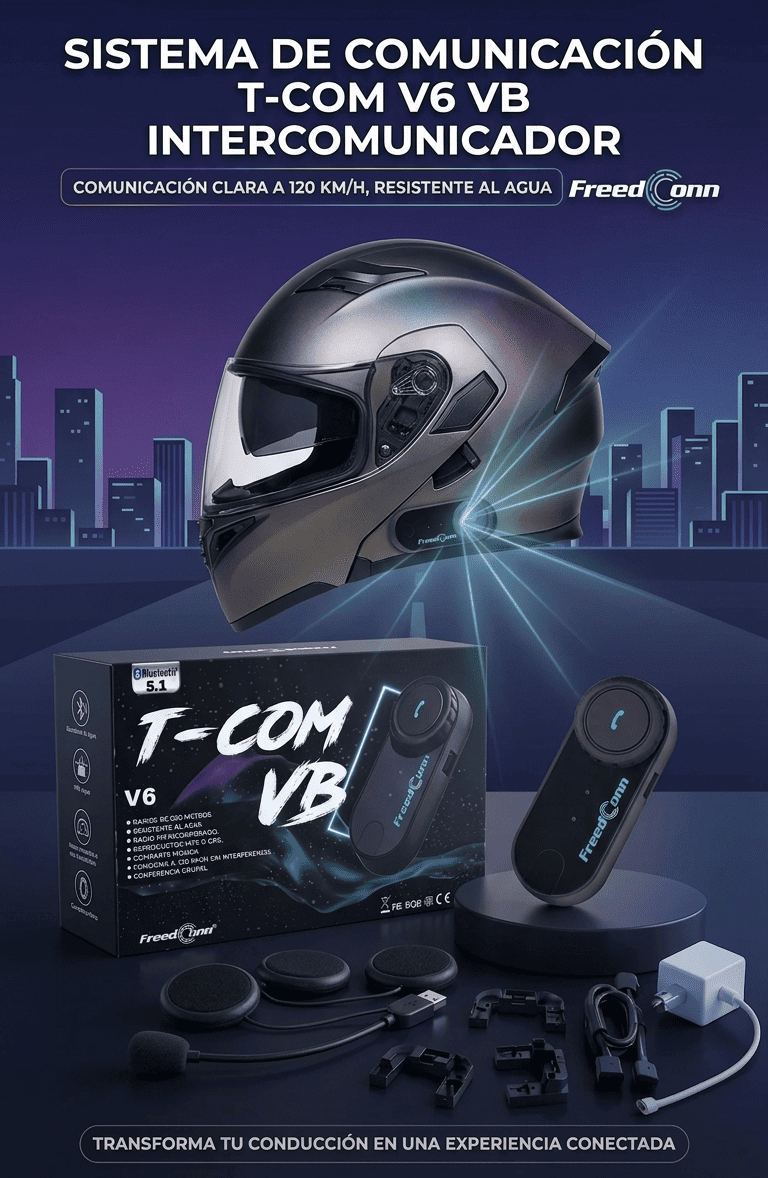 Intercomunicador Freedconn TCOM VB V6 | Garantia De 2 Años